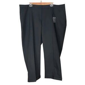 Lane Bryant The Lena Moderately Curvy Fit Crop Pants Size 26 Black Pockets NEW